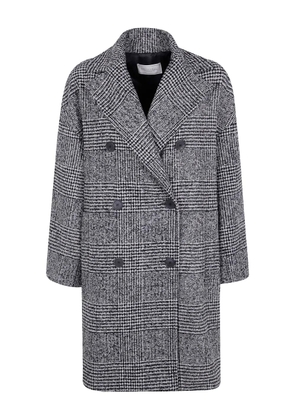 Antonelli glen-plaid double-breasted coat - Black