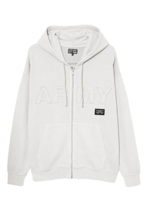 izzue logo-patch hoodie - Grey