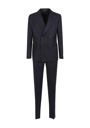 Tagliatore pinstriped double-breasted suit - Blue