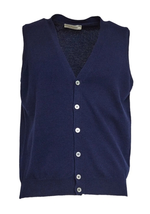 Filippo De Laurentiis buttoned wool waistcoat - Blue