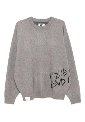 izzue logo-print jumper - Grey