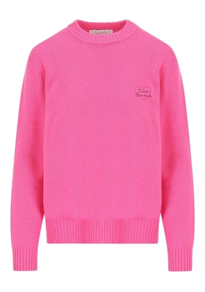 Giada Benincasa heart-embroidery cashmere sweater - Pink