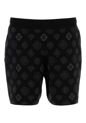 Casablanca embroidered jacquard bermuda shorts - BLACK