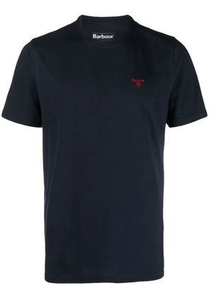 Barbour logo-embroidered cotton T-shirt - Blue