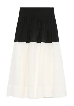 Sea two-tone midi skirt - Black