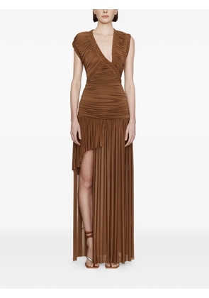 Christopher Esber Theron draped maxi dress - Brown