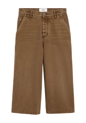 AMI Paris cotton bermuda shorts - Brown