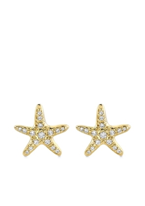 Sydney Evan 14K yellow gold Starfish diamond stud earrings