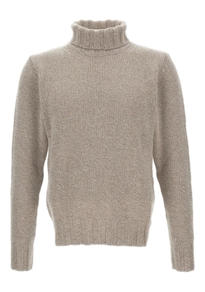 Customer Lovers high-neck ribbed-trim wool sweater - Neutrals