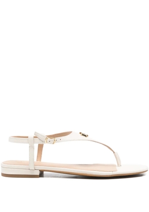 Lauren Ralph Lauren thong-strap leather sandals - White