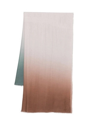 D'aniello ombre frayed-edge scarf - Brown