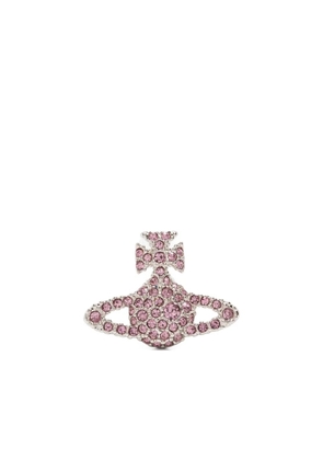 Vivienne Westwood Grace Bas Relief orb crystal earrings - Silver