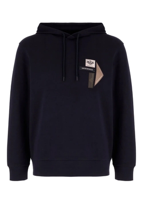 Emporio Armani logo-patch hoodie - Blue