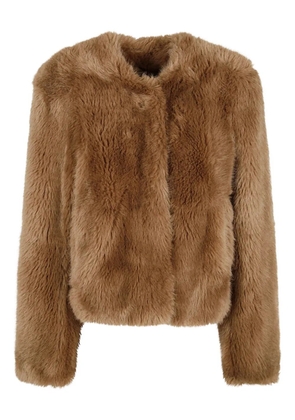 STAND STUDIO collarless jacket - Brown