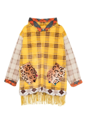 PENULTIMATE checked hoodie - Yellow