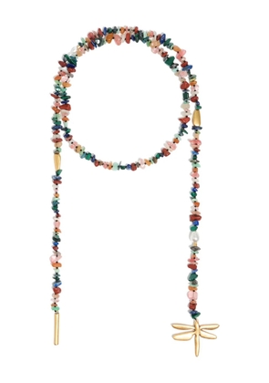 Bimba y Lola dragonfly stone necklace - Gold