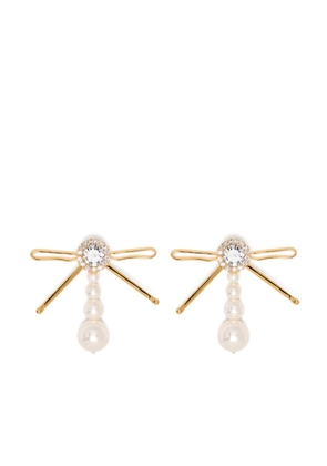 SHUSHU/TONG pearl embellished earrings - Gold