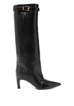 Lella Baldi buckle-detailing pointed-toe boots - Black