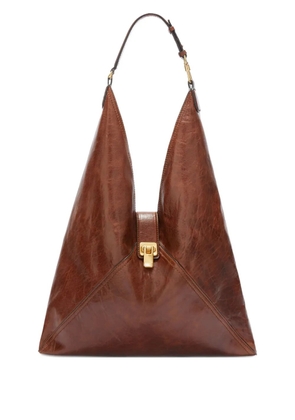 Ermanno Scervino large Dudu buckle clutch bag - Brown