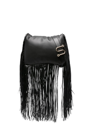 Sportmax fringed tote bag - 003 NERO