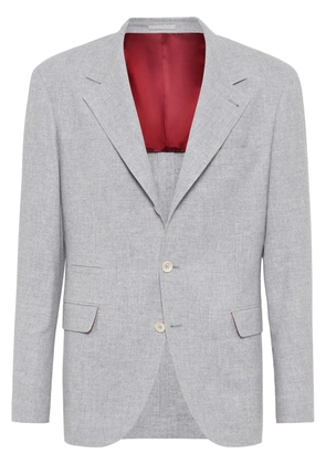 Brunello Cucinelli single-breasted blazer - Grey