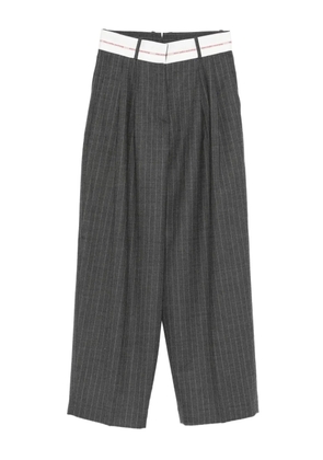 Nine In The Morning pinstripe-print pleated trousers - Grey