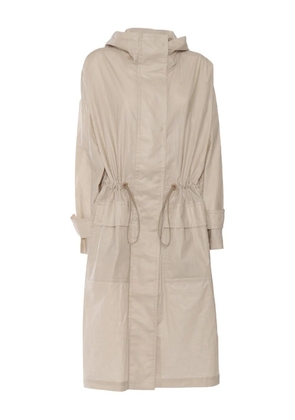 Fay hooded drawstring parka - Neutrals