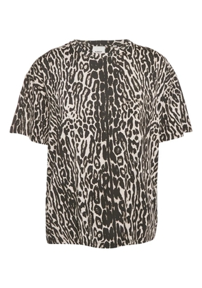 Burberry Pre-Owned jersey leopard-print T-shirt - Black