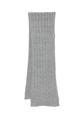 Gran Sasso cable-knit scarf - Grey
