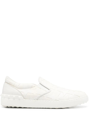 Valentino Garavani star-jacquard canvas sneakers - White