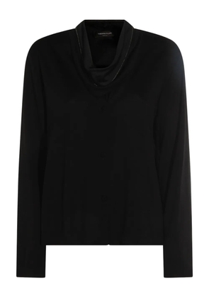 Fabiana Filippi cowl-neck button top - Black