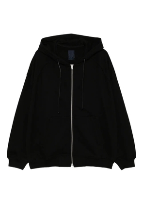 Juun.J x Brandlised zip-up hoodie - Black