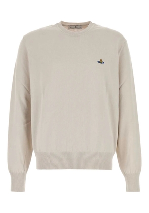 Vivienne Westwood Alex orb-embellished cotton-cashmere sweater - Neutrals