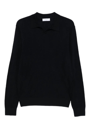 Boglioli polo-collar wool T-shirt - Black