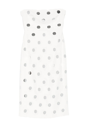 David Koma polka-dot dress - White