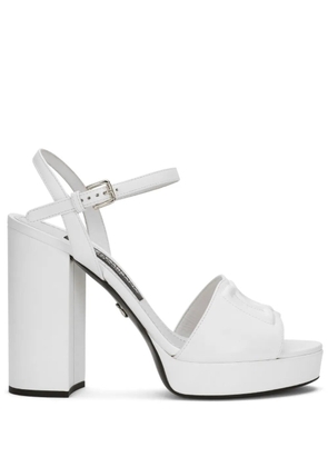 Dolce & Gabbana 85mm Keira platform sandals - White
