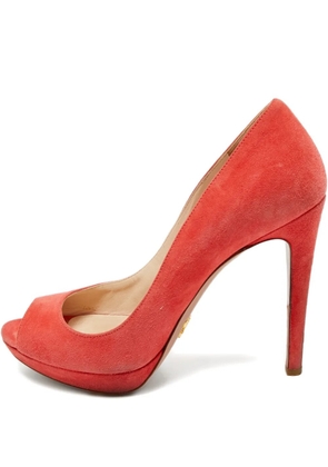 Prada Pre-Owned platform peep-toe pumps - Pink