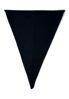Rier mini triangular wool scarf - Black