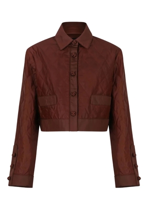 HUI MILANO quilted button jacket - Brown