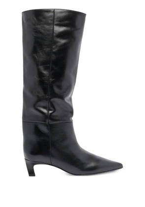 ANGEL ALARCON 50mm leather boots - Black