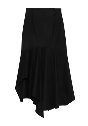 Alberta Ferretti asymmetric ruffled skirt - Black