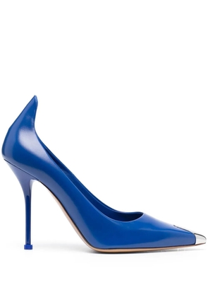 Alexander McQueen contrast-toecap leather pumps - Blue
