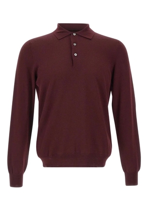 Gran Sasso fine-knit polo shirt - Red