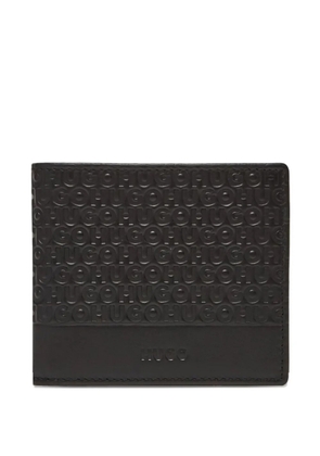 BOSS logo-embossed wallet - Black