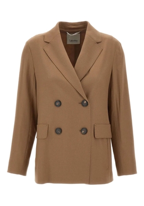 'S Max Mara double-breasted peak-lapels blazer - Brown