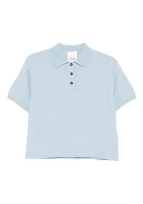 Allude cashmere buttoned polo top - Blue