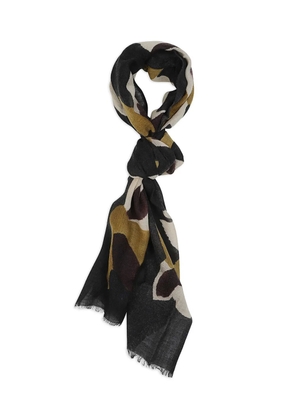 Altea abstract-print wool scarf - Black