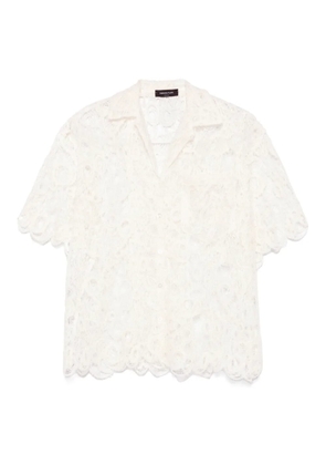 Fabiana Filippi lace scalloped-hem shirt - White