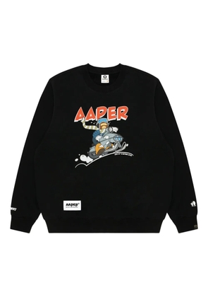 AAPE BY *A BATHING APE® graphic-print crew-neck sweatshirt - Black