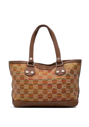 Gucci Pre-Owned 2016-2025 GG Straw Libeccio Sunset tote bag - Brown
